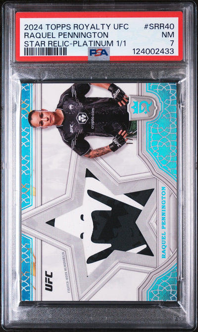 2024 Topps Royalty UFC Star Relics Platinum 1/1 Raquel Pennington #Srr40 PSA 7