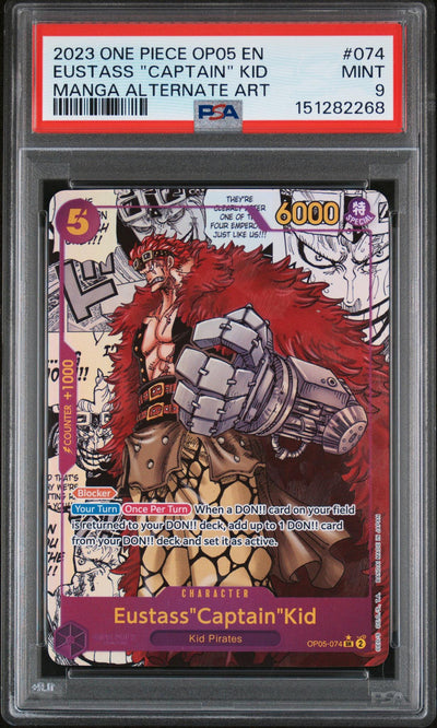 2024 One Piece Awakening Of The New Era Manga Alternate Art Eustass Captain Kid #Op05074 PSA 9