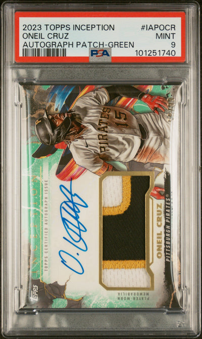 2023 Topps Inception Inception Autograph Patch Green Oneil Cruz #Iapocr /99 PSA 9
