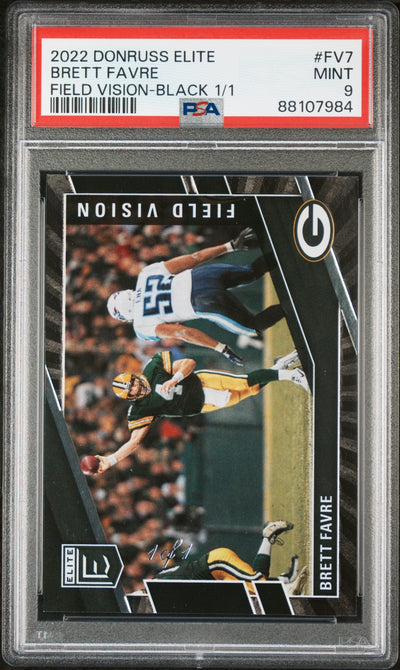 2022 Panini Donruss Elite Field Vision Black 1/1 Brett Favre #Fv7 PSA 9 88107984