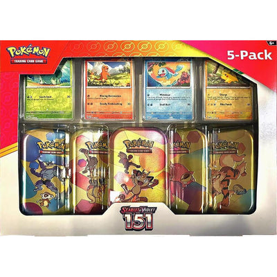 Pokemon: Costco Pokemon Scarlet & Violet 151 Mini Tin 5-Pack (Meowth)