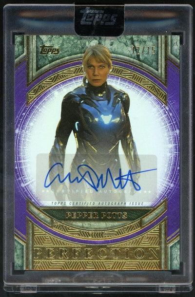 2025 Topps Marvel The Collector Pepper Potts #Mp-Gp Perfection Purple Auto /15