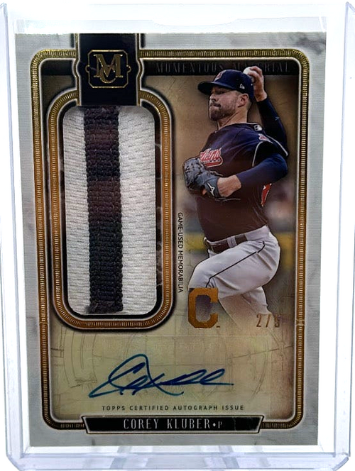 2018 Topps Museum Collection Baseball - Corey Kluber Jpa-Ckl - Momentous Material Jumbo Patch Autograph /5