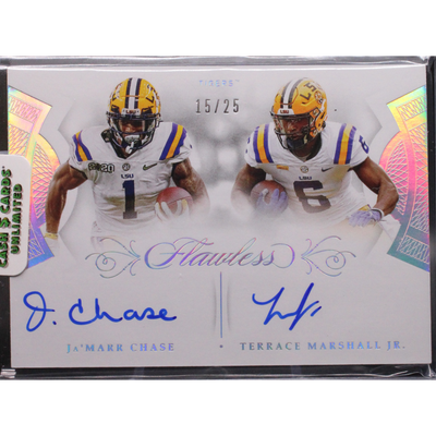 2021 Panini Flawless Collegiate - Ja'marr Chase Terrace Marshall Jr. Fds-Lsu - Flawless Dual Signatures /25