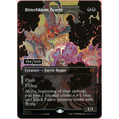 MTG Single: Bitterbloom Bearer Serialized 104/500 Lorwyn Eclipsed (2026) Nm