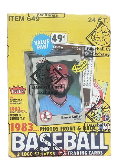 1983 Fleer Baseball Wax Box (Fasc Wrapped)
