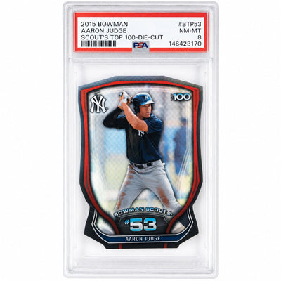 2015 Bowman Scout's Top 100 Die-Cut Aaron Judge #Btp53 /99 PSA 8