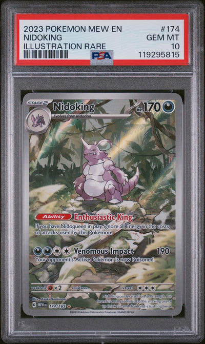 2023 Pokemon Scarlet And Violet 151 Illustration Rare Nidoking #174 PSA 10