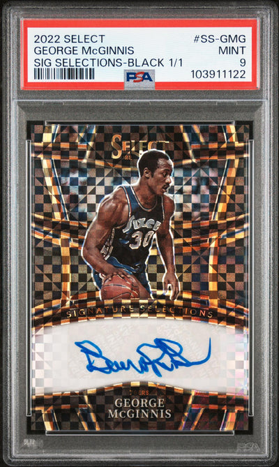 2022 Panini Select Signature Selections Black 1/1 George Mcginnis #Ss-Gmg PSA 9