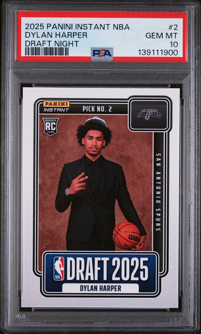 2025 Panini Instant Draft Night Dylan Harper #Nbadn2 /5547 PSA 10