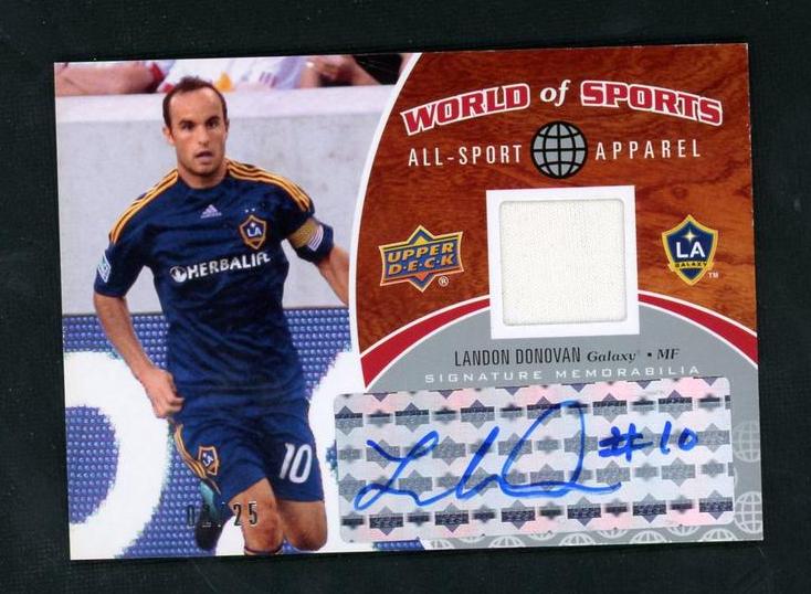 2010 Upper Deck World Of Sports Asa-23 Landon Donovan All-Sport Apparel La Galaxy Auto