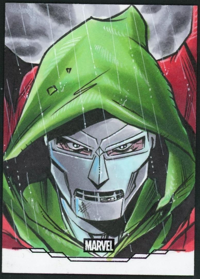 Marvel Topps Chrome Dr. Doom Sketch 1/1 Mike Stephens