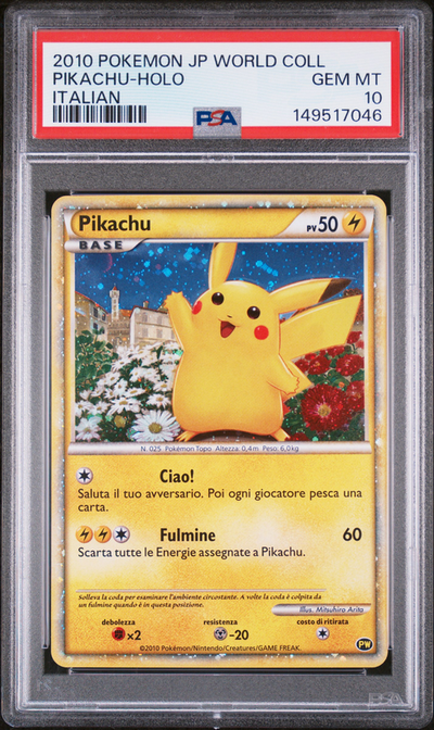 PSA 10 Pikachu-Holo Italian