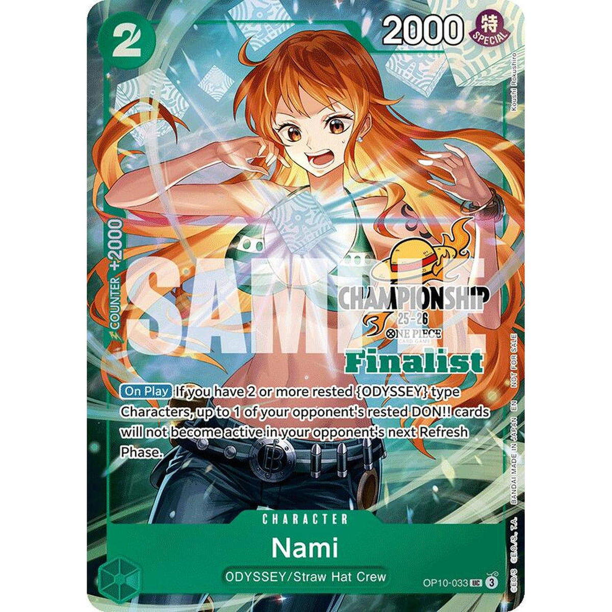 Nami (Cs 25-26 Finalist Card Set 1) (Op10-033) [One Piece Promotion Cards]  Foil