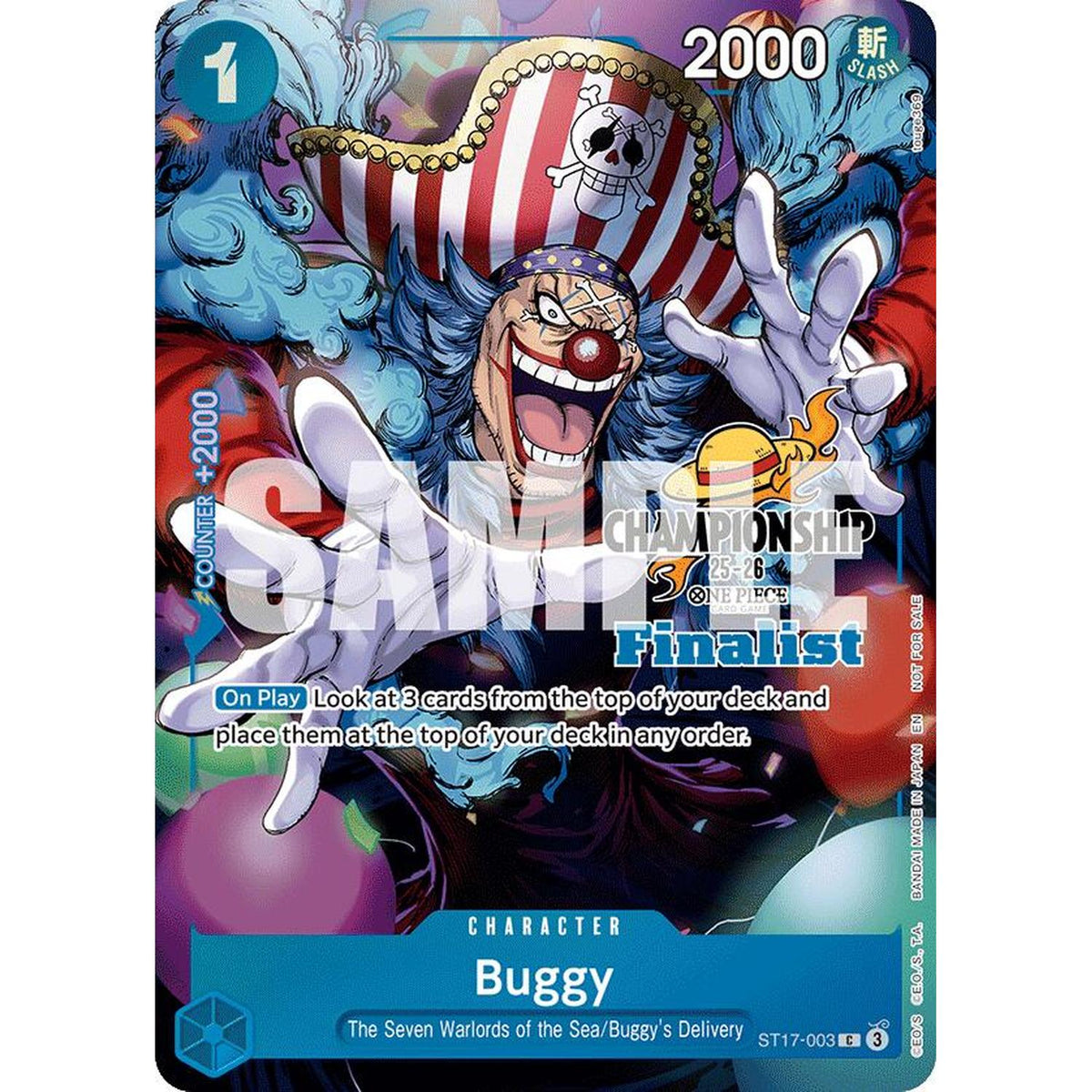 Buggy (Cs 25-26 Finalist Card Set 1) (St17-003) [One Piece Promotion Cards]  Foil