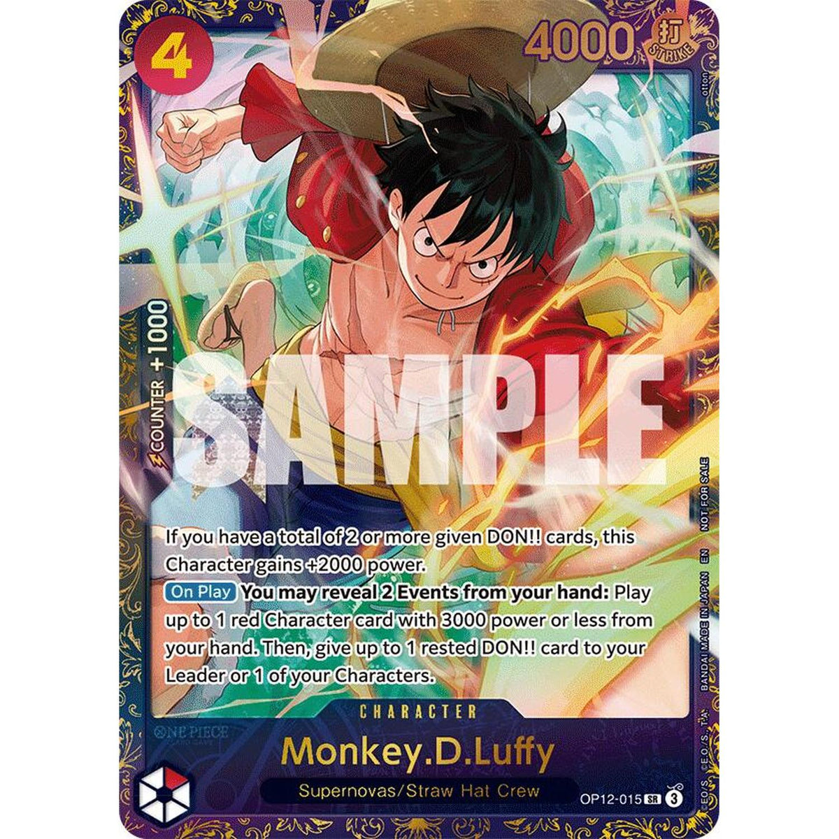 Monkey.D.Luffy (Treasure Cup 2025) (Op12-015) [One Piece Promotion Cards]  Foil