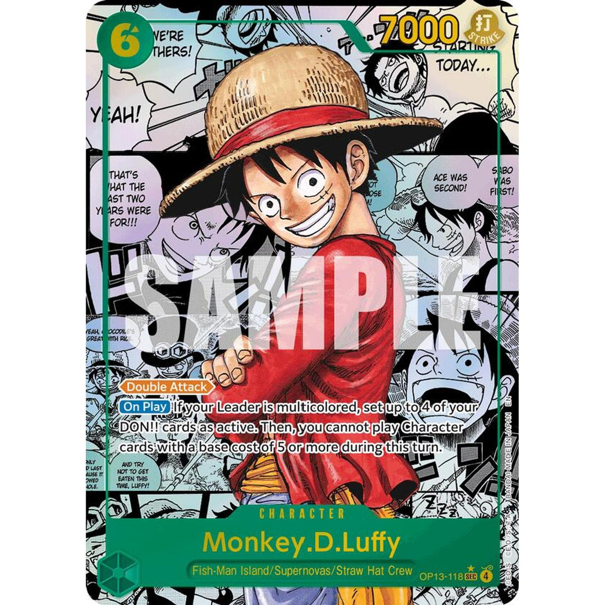 Monkey.D.Luffy (118) (Manga) (Op13-118) [Carrying On His Will]  Foil