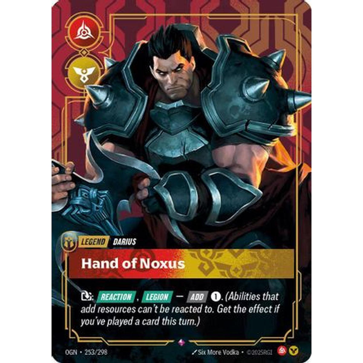 Darius - Hand Of Noxus (Metal) (253/298) [Riftbound Organized Play Promotional Cards] Foil