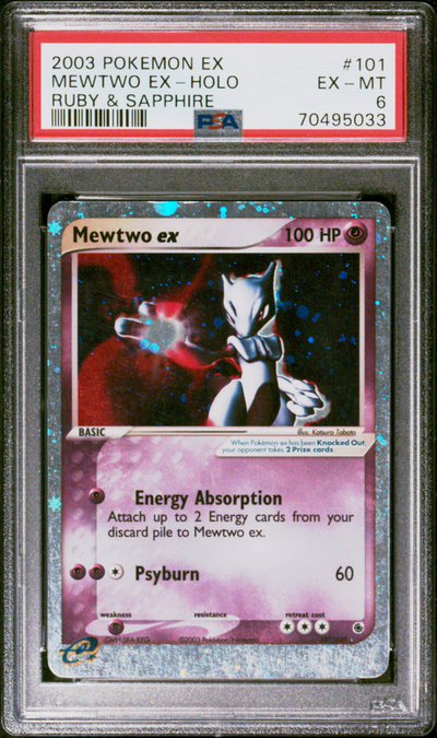 PSA 6 Mewtwo Ex-Holo Ruby & Sapphire