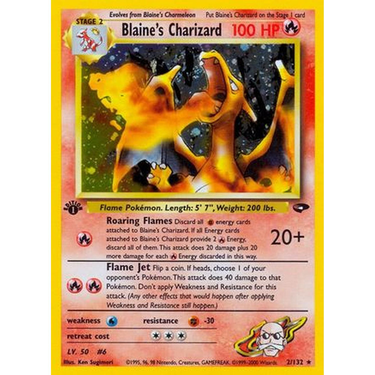 Blaine's Charizard/132 [Gym Challenge]  - 1St Edition Holofoil