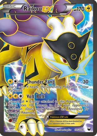 Raikou Ex (Full Art) (105/108) - Dark Explorers Holofoil