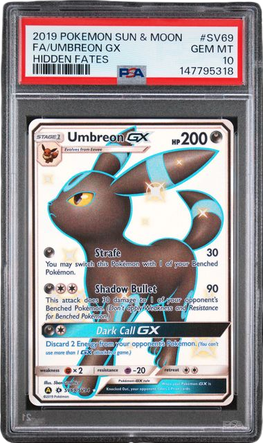 PSA 10 Fa/Umbreon Gx Hidden Fates