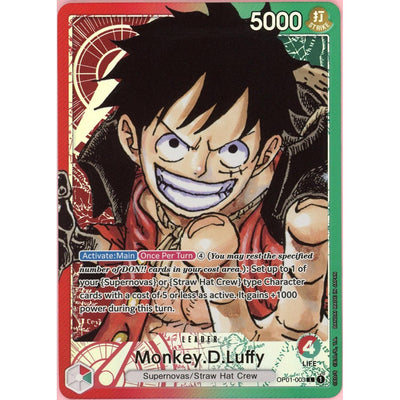 One Piece Single: Monkey D. Luffy Op01-003 Romance Dawn Leader Alt Art Nm