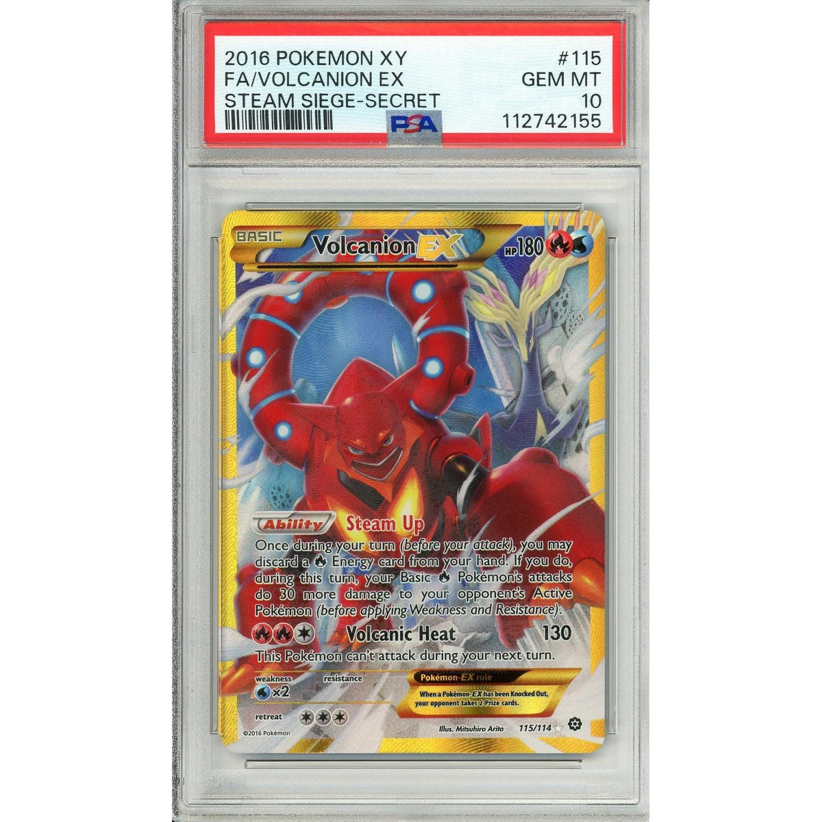 Pokemon Graded: Volcanion Ex PSA 10