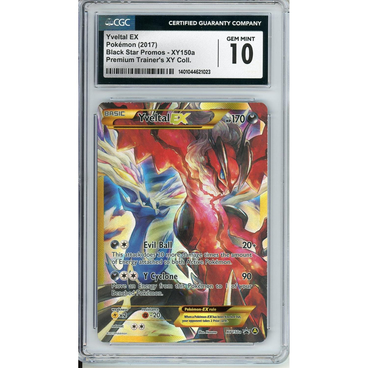 Pokemon Graded: Yveltal Ex #Xy150a Black Star Promo Premium Trainer's Xy Collection (2017) Holo CGC 10