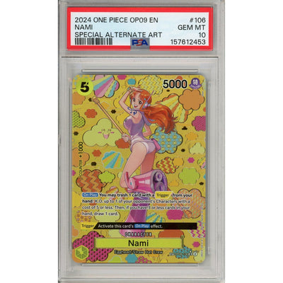 One Piece Graded: Nami Op08-106 Special Alternate Art PSA 10