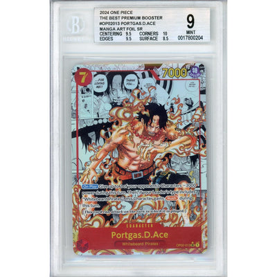 One Piece Graded: Portgas D. Ace Manga Alt Art Op02-013 The Best Beckett 9