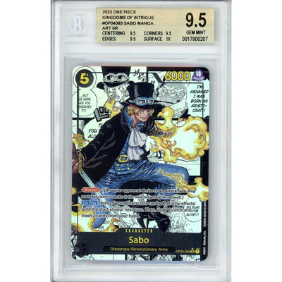 One Piece Graded: Sabo Manga Alt Art Op04-83 Kingdoms Of Intrigue Beckett 9.5