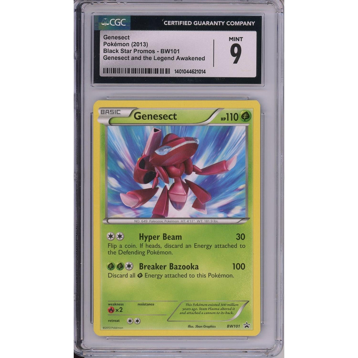 Pokemon Graded: Genesect #Bw101 Genesect And The Legend Awakened Promo (2013) CGC 9