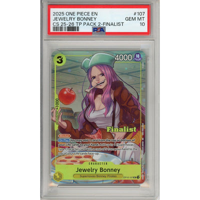 One Piece Graded: Jewelry Bonney Op10-107 Championship 25-26 Finalist PSA 10