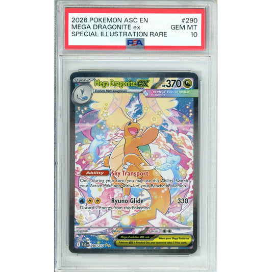 Pokemon Graded: Mega Dragonite Ex 290/217 Ascended Heroes (2026) PSA 10