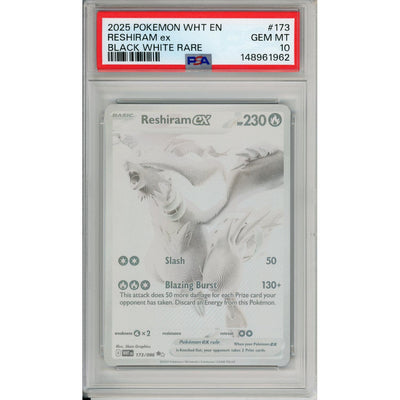 Pokemon Graded: Reshiram Ex 173/86 White Flare (2025) PSA 10