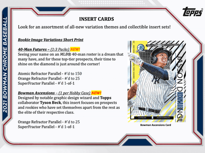 2021 Bowman Chrome Baseball Hobby Box