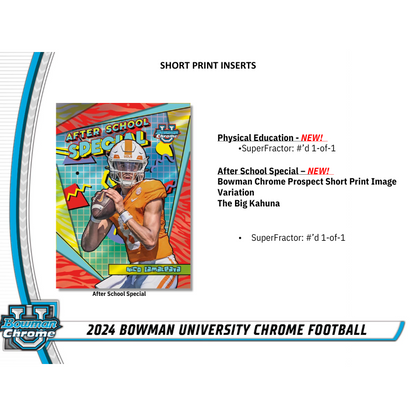 2024 Bowman University Chrome Football Hobby Box