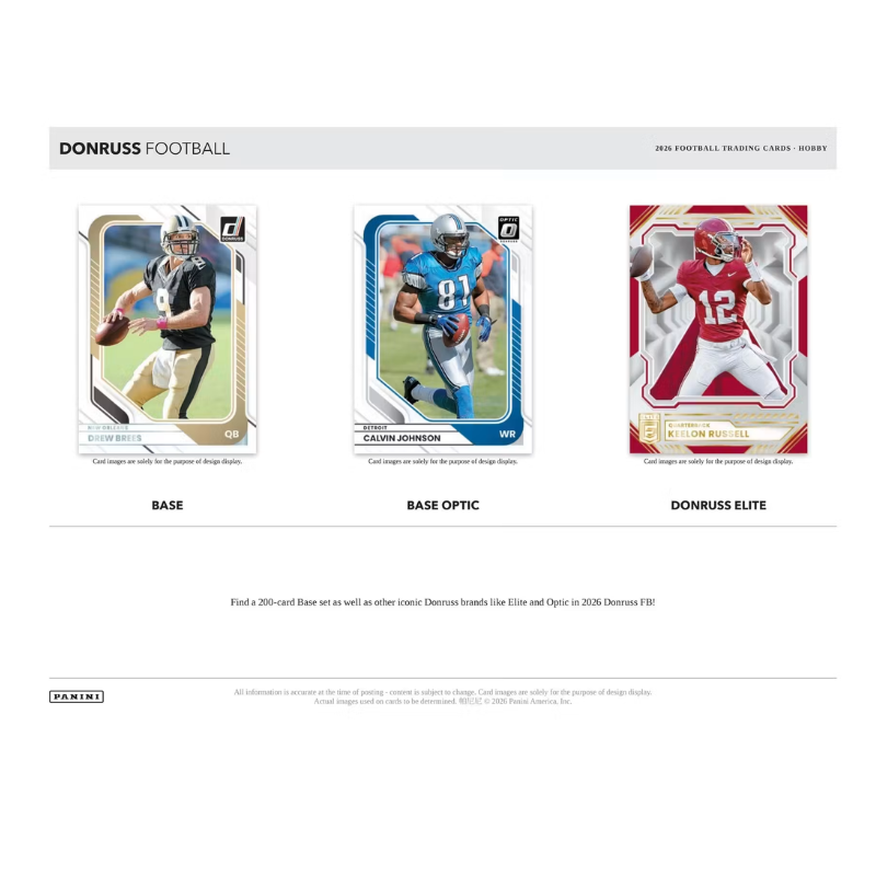 2026 Panini Donruss Football Hobby 12 Box Case