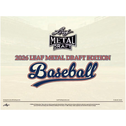 2026 Leaf Metal Draft Baseball Hobby Box